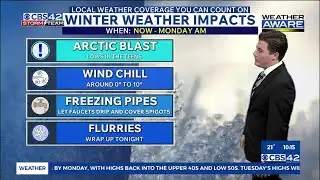 Stay Weather Aware through Monday Morning for Dangerous Cold, Relief in Sight!