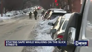 Staying safe while walking on slick surfaces