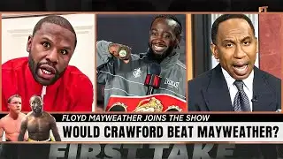 Stephen A. Smith CONFRONTS Floyd Mayweather After Calling Out Crawford Post-Canelo Win
