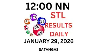 STL BATANGAS  12:00 PM LIVE DRAW  January 29, 2026