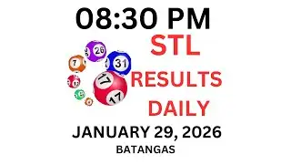 STL BATANGAS  8:30 PM LIVE DRAW  January 29, 2026