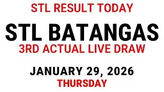 STL Batangas Live Draw Today January 29 2026 - 8:30pm STL 3rd Draw Result