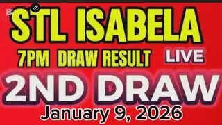 STL Isabela Result 7pm Draw January 9, 2026