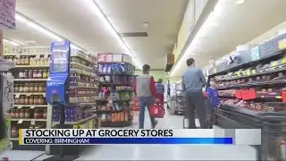 Stocking up at grocery stores before winter weather
