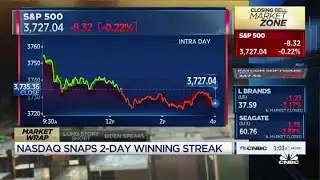 Stocks close lower after hitting record highs