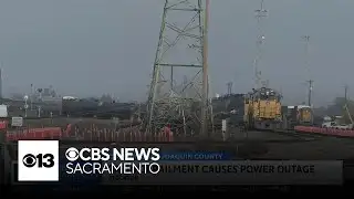 Stockton power outage caused by derailed train