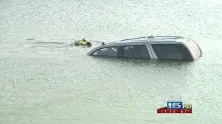 Stolen SUV found in pond