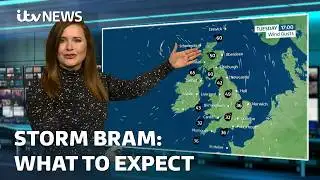 Storm Bram: Where will wind and rain hit in the UK? | ITV News