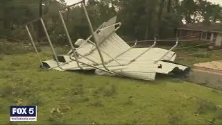 Storm damage creates obstacle course for drivers in Sumter County | FOX 5 News
