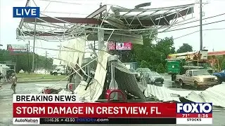 Storm damage in Crestview, Fl