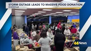 Storm outage leads to massive food donation