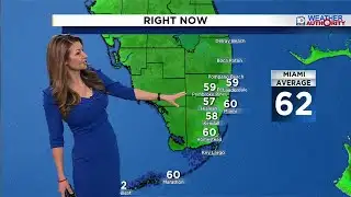 Storms and gusty winds precede sharp temperature drop in South Florida