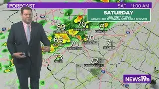 Strong to severe storms possible on Saturday
