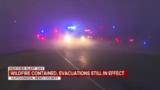 Strong winds fuel grass fires across Kansas, prompting evacuations