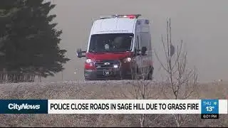 Strong winds fuel intense grass fires Thursday afternoon