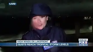 Strong winds push through the Lakefront on the South Shore