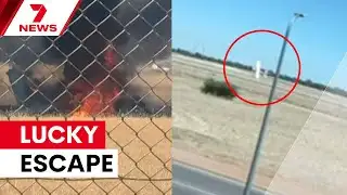 Student pilot escapes fiery plane crash in Adelaide | 7NEWS