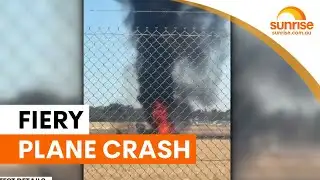 Student pilot survives fiery crash at Adelaide airport | Sunrise