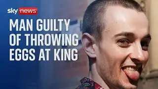 Student who threw eggs at King found guilty of threatening behaviour