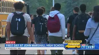 Students at John Marshall High School return for first day of class
