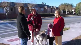 Students battle subfreezing temperatures as they head to class