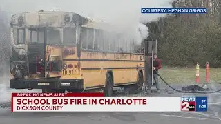 Students evacuated after school bus catches fire in Dickson County