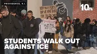 Students in Rhode Island walk out to join ICE protests
