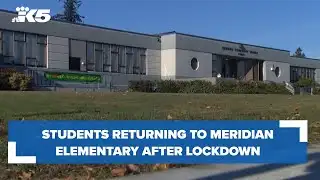 Students returning to Meridian Elementary after lockdown