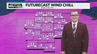 Sub-zero wind chills remain overnight