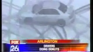 subaru wrx doing donuts on the news