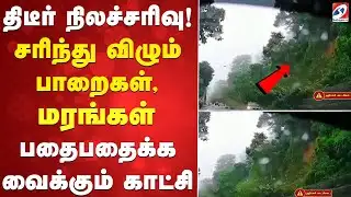 Sudden landslide.. collapsing rocks, trees - a terrifying sight