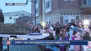 Sun Prairie’s Jimmy the Groundhog predicts an early spring