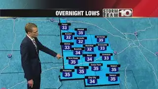 Sunday Night: Mostly clear, patchy frost. Low: 35°