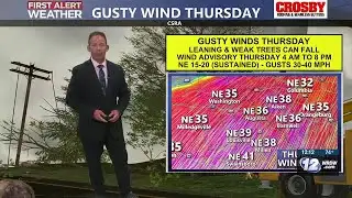 SUNNY AND WINDY, FIRST ALERT STRONG WINDS