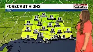 Sunny cool, and dry to end work week