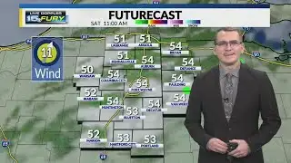 Sunny moments and warm for our Saturday