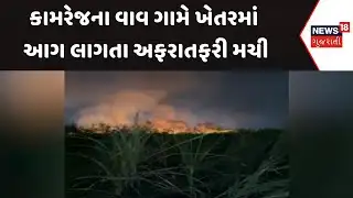 Surat Fire Incident News |કામરેજના વાવ ગામે ખેતરમાં આગ લાગતા અફરાતફરી મચી | Gujarati Samachar|News18