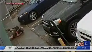 Surveillance video captures martial arts instructor taking down man who barged into a private class