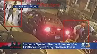 Surveillance Video Released After Suspects Opened Fire On Unmarked Police Car