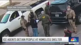 Surveillance video shows ICE raid at Bronzeville homeless shelter
