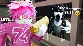 Surviving 24 HOURS at ROBLOX Shawarma Kiosk: the ANOMALY