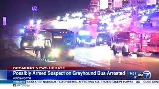 Suspect in custody after Greyhound bus incident