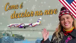 TAKING OFF in the SNOW on our way to BRAZIL