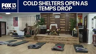 Tampa cold shelters open as temperatures plunge