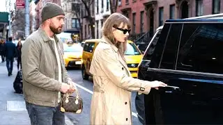 Taylor Swift Caught Open The Car Gate While Travis Kelce Hold Her Purse in NYC 03 February 2026