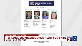 TBI issues Endangered Child Alert for 3 kids