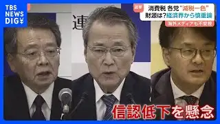 ほとんどの政党が「消費税減税」掲げる衆議院選挙 経済界からは財源めぐり不安視する声｜TBS NEWS DIG