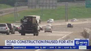TDOT pausing road construction for 4th of July