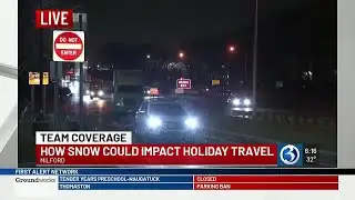 TEAM COVERAGE: Drivers start to see snow on busy travel day