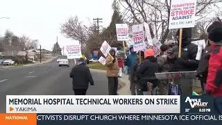 Technical workers at MultiCare Yakima Memorial Hospital continue strike over benefits dispute